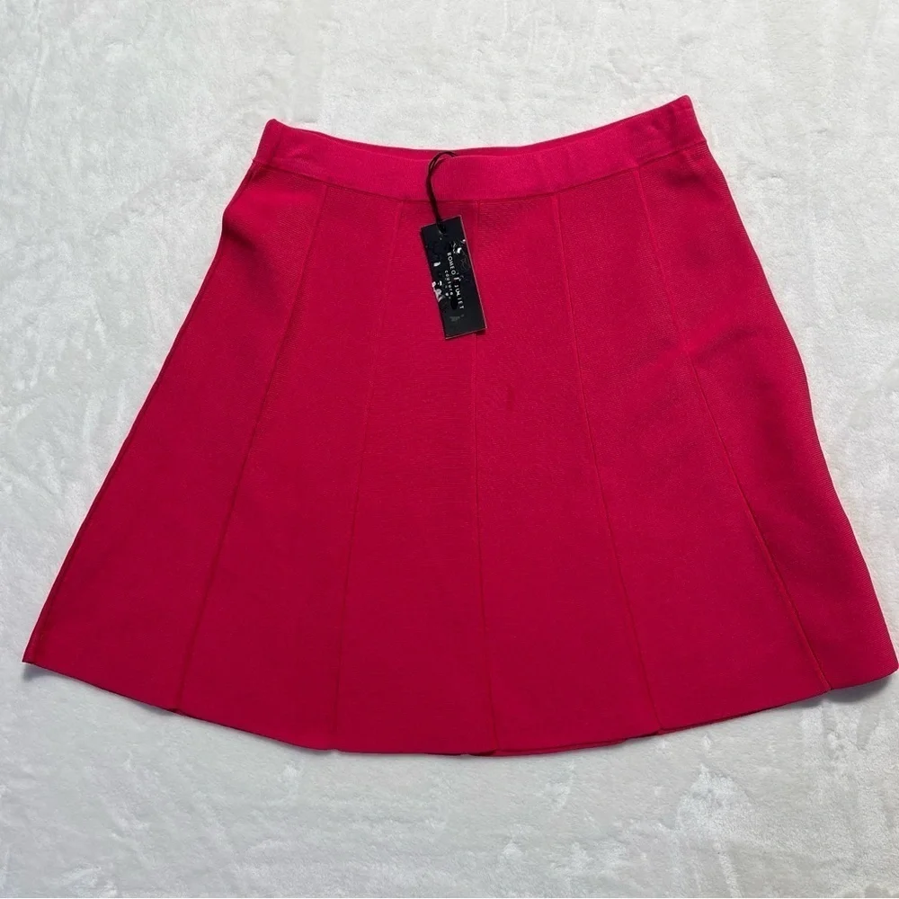 ROMEO + JULIET COUTURE Raspberry Pleated Mini Skirt – Size Medium – NWT